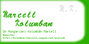marcell kolumban business card
